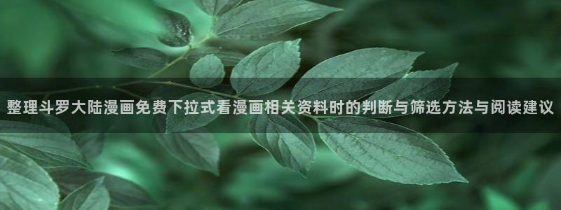 梦漫漫画分类导航